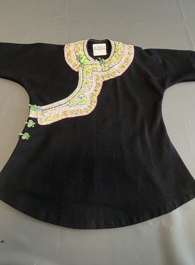苗族服装苗族衣服土布拼接衣服蜡染麻布衣服侗族衣服A430