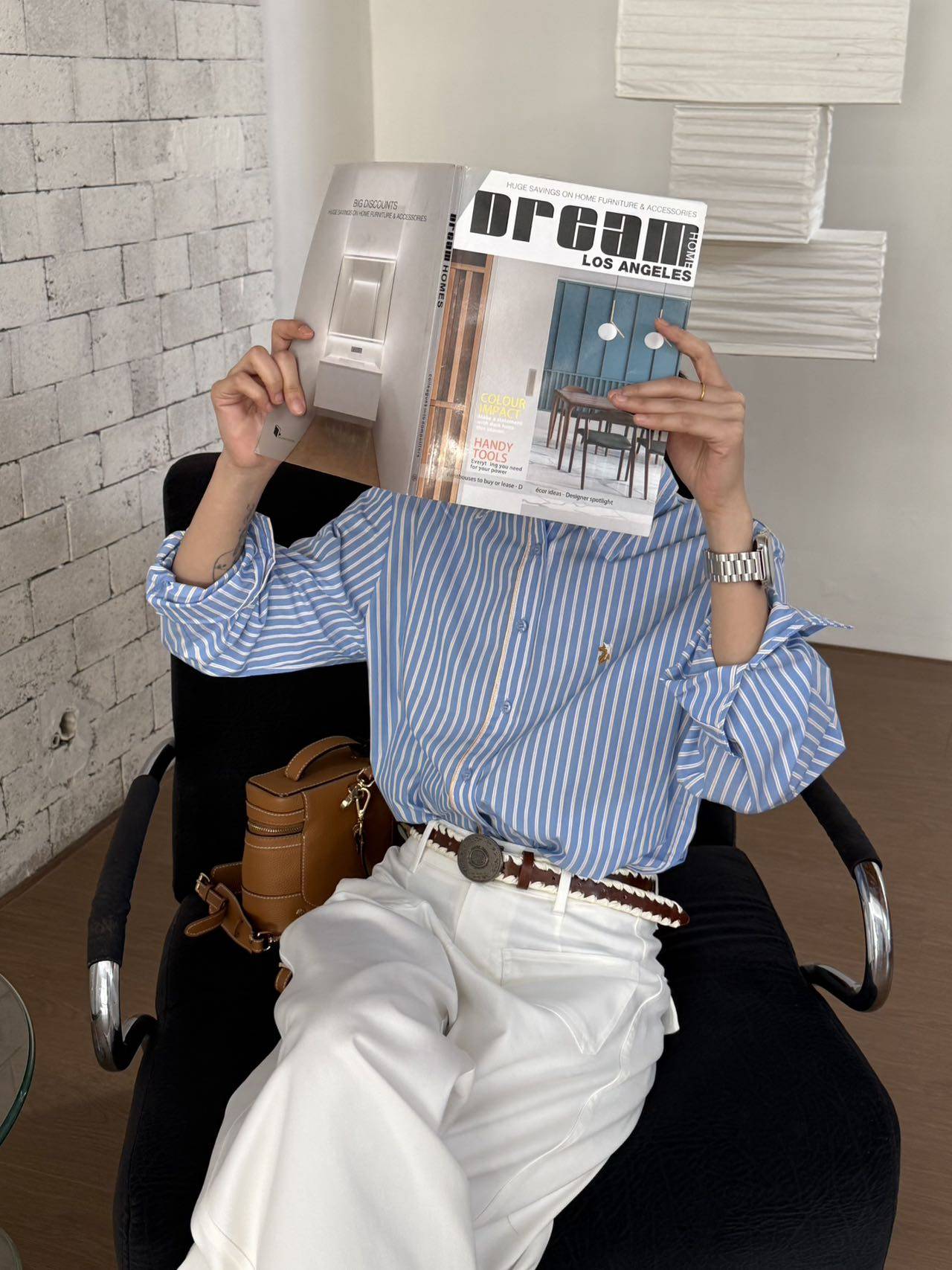 欧洲站2026春新款设计感小众刺绣竖条纹翻领单排扣长袖衬衫外套女,女装/女士精品,衬衫,淘宝优惠券,粉丝福利购,淘宝优惠卷