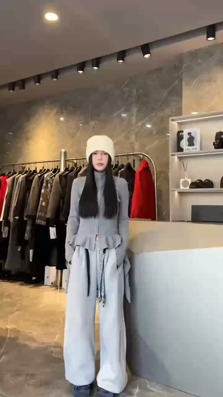 复古做旧针织开衫毛衣拉链外套女