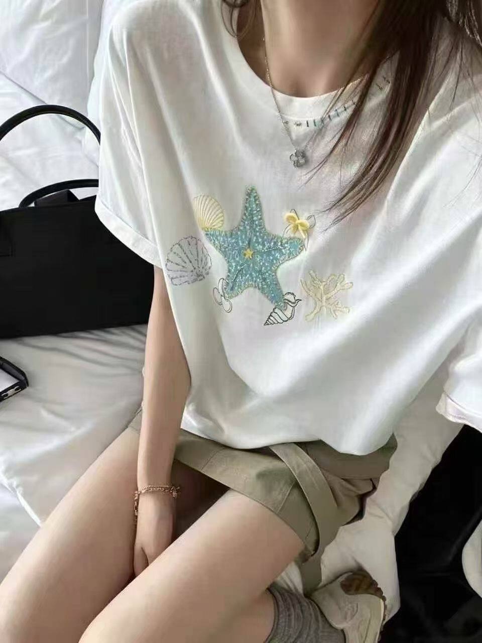 海星图短袖T恤百搭宽松休闲上衣