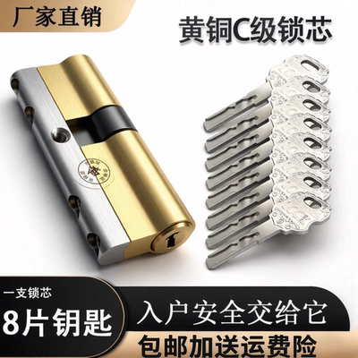 防盗门入户门全铜超C级叶片锁芯