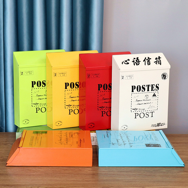 复古铁皮带锁信箱室外挂墙信件箱创意邮箱邮筒家居装饰墙面壁挂饰|ruв категории коммерческий/офисная мебель, городской мебели, Служба общественного отдыха объектов, почтовый ящик - от Buy2taobao.com для оказания профессиональной услуги покупки агента Taobao