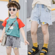 Quần short bé trai cho bé trai 2019 Mùa hè cho bé trai Quần bé gái quần lửng mỏng Dương 4 Quần màu sáng 3 tuổi - Quần