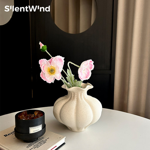 磨砂碎闪复古陶瓷小灯笼花瓶