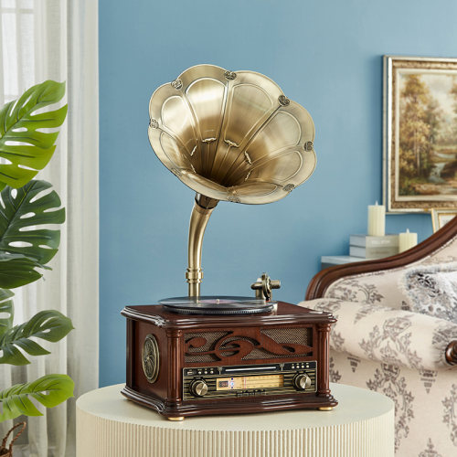 欧蒂诺留声机仿古欧式黑胶唱片机