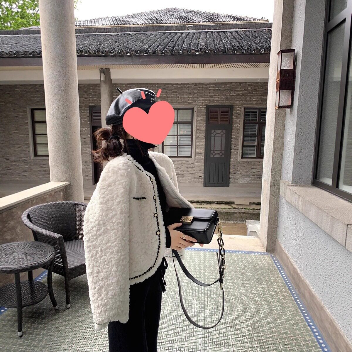 小香风外套女装冬季2025新款仿羊