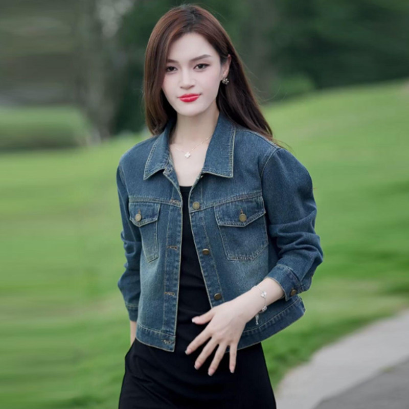 复古时尚牛仔短女装外套2