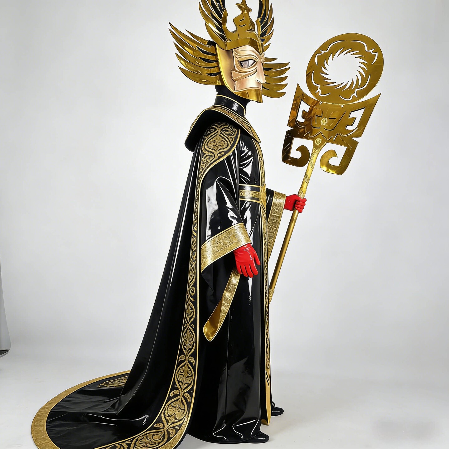 三星堆大祭司cosplay服装黑金祭祀装漫展景区舞台表演服定制古风