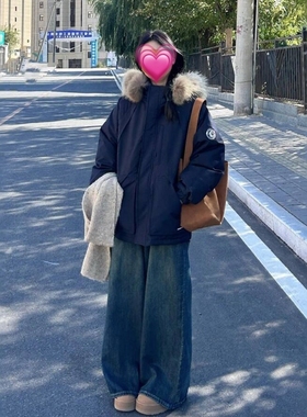 羽绒棉服女工装派克服2025年新款高级感宽松冬装棉袄加厚棉衣外套