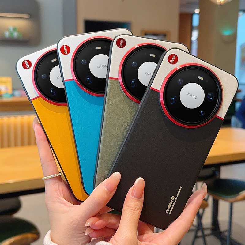 适用华为Mate80promax手机壳三拼双色镜头皮纹简约商务个性创意防摔Mate80保护套男女款潮