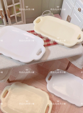 微景观早餐仿真托盘娃娃屋摆件盘子过家家diy冰箱贴场景食玩配件