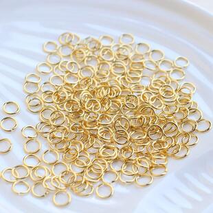 18K包金开口圈单圈手工diy制作手链项链收尾连接圈耳饰品材料配