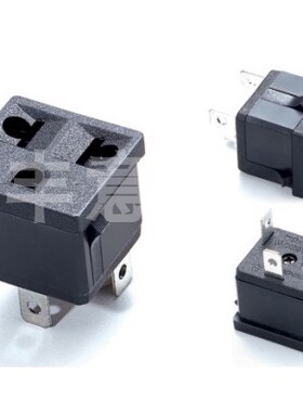 AC电源适配器美标插孔美式插座端子焊线脚工业机箱接线插座WD-601