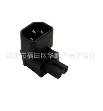 电源适配器转换插座品字公转八字母插头 IEC 320 C14转C7 上弯头