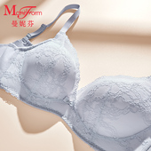 曼妮芬小胸聚拢显大文胸女 无钢圈软支撑性感蕾丝内衣女