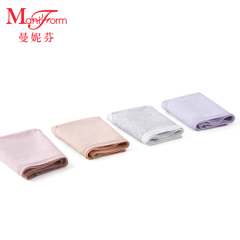 曼妮芬轻薄高腰棉质底裤三角裤