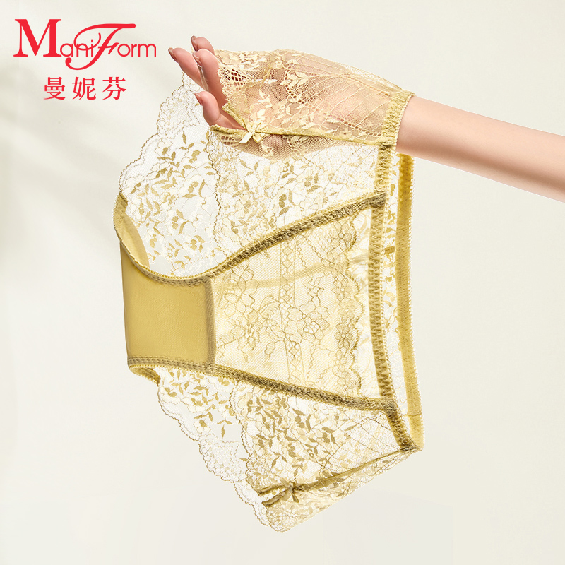 曼妮芬性感蕾丝中低腰内裤