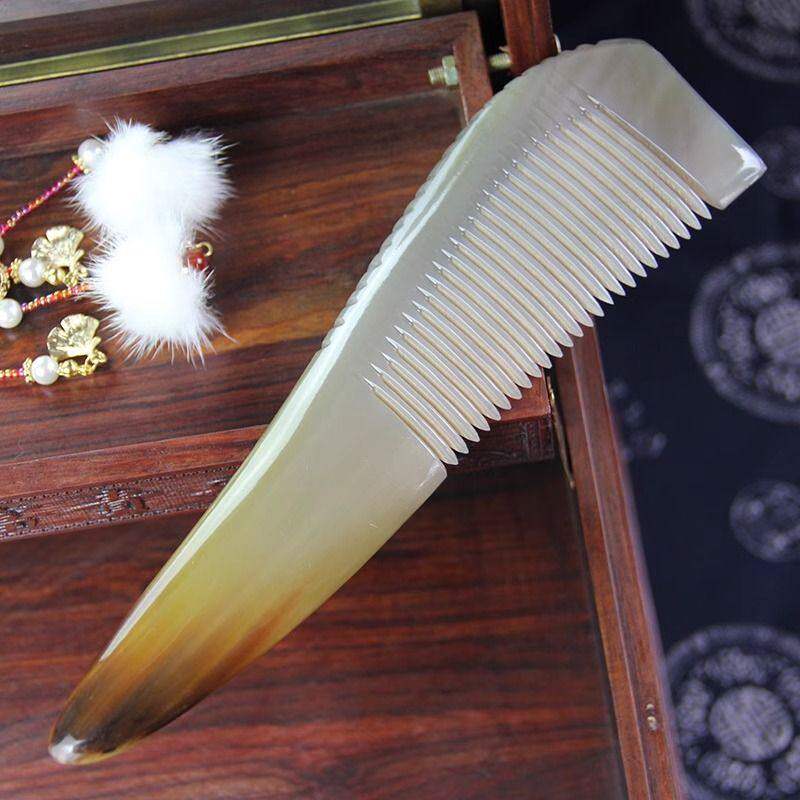 牦牛角加厚梳子纯天然按摩经络梳子静电家用发便携梳子