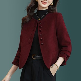 小香风羊毛呢外套女士2025秋冬季新款高端小个子气质短款羊绒大衣