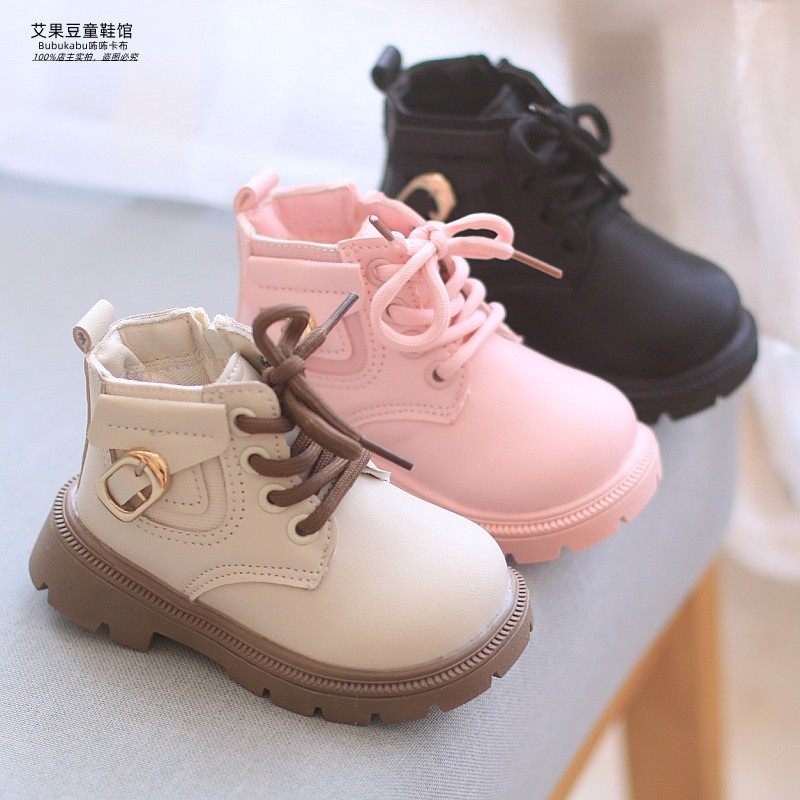 2025春秋季新款耐磨英伦风男童休闲马丁靴侧拉链防滑女童轻便皮靴,童鞋/婴儿鞋/亲子鞋,皮靴,淘宝优惠券,粉丝福利购,淘宝优惠卷