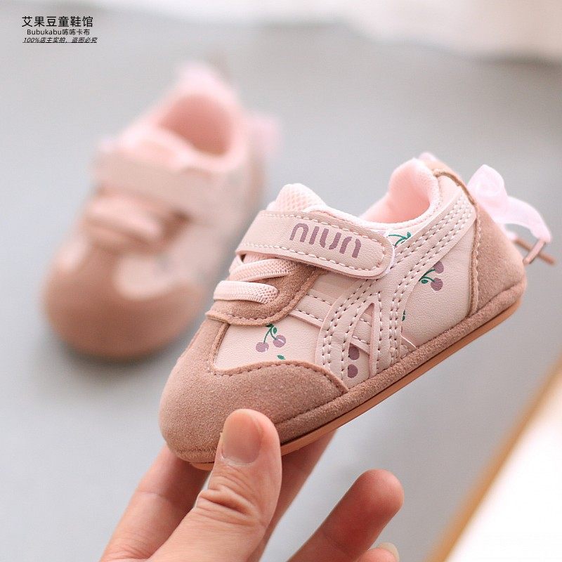 女童魔术贴学步鞋粉色樱桃软底透气阿甘鞋新生婴幼儿宝宝百搭板鞋,童鞋/婴儿鞋/亲子鞋,学步鞋,淘宝优惠券,粉丝福利购,淘宝优惠卷