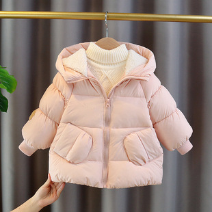 公主棉衣外套 冬季 女童冬装 棉服女宝宝加绒加厚棉袄洋气小女孩童装