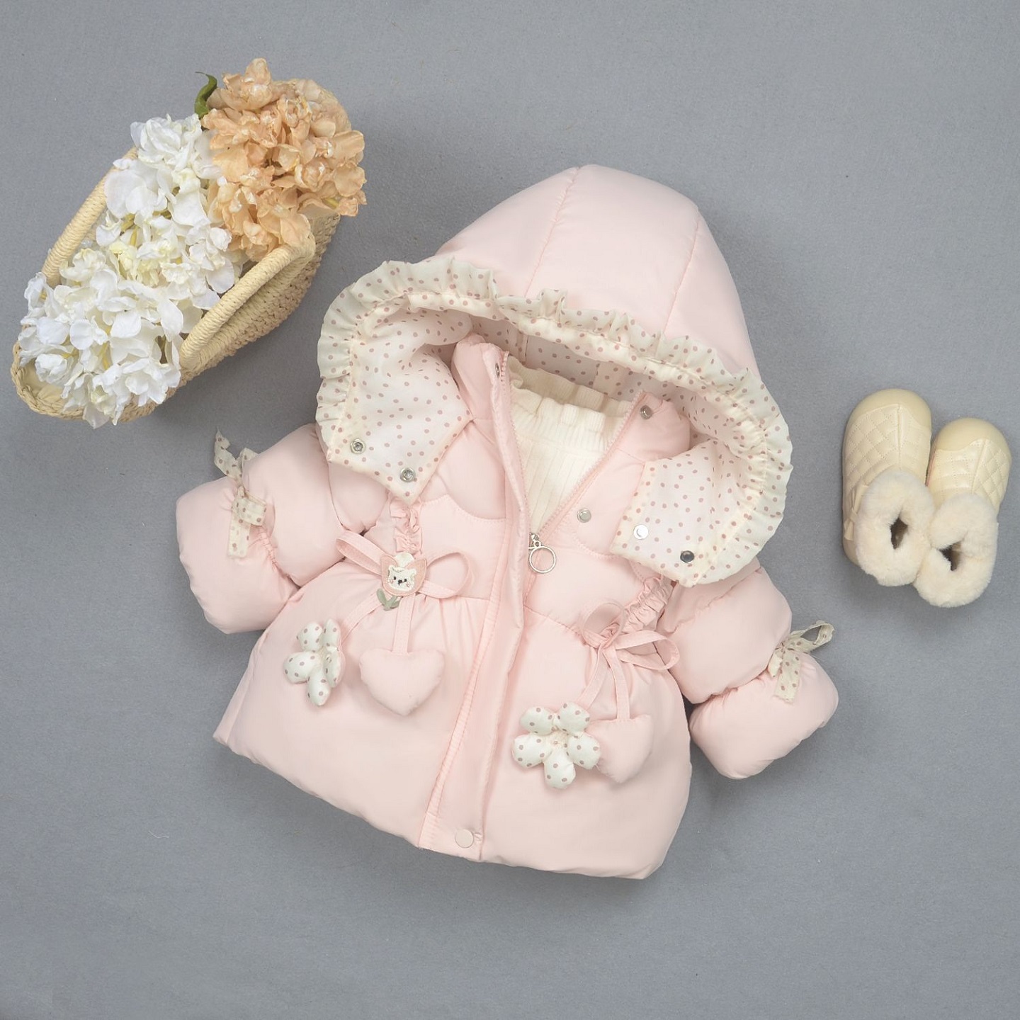 女宝宝棉服冬季加绒加厚棉袄棉衣