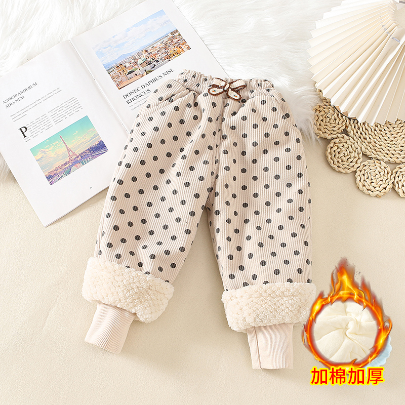女宝宝冬季长裤过冬棉裤北方裤子