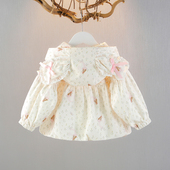 小女孩风衣外出服女宝宝开衫 女童公主外套春秋季 洋气婴儿上衣韩版