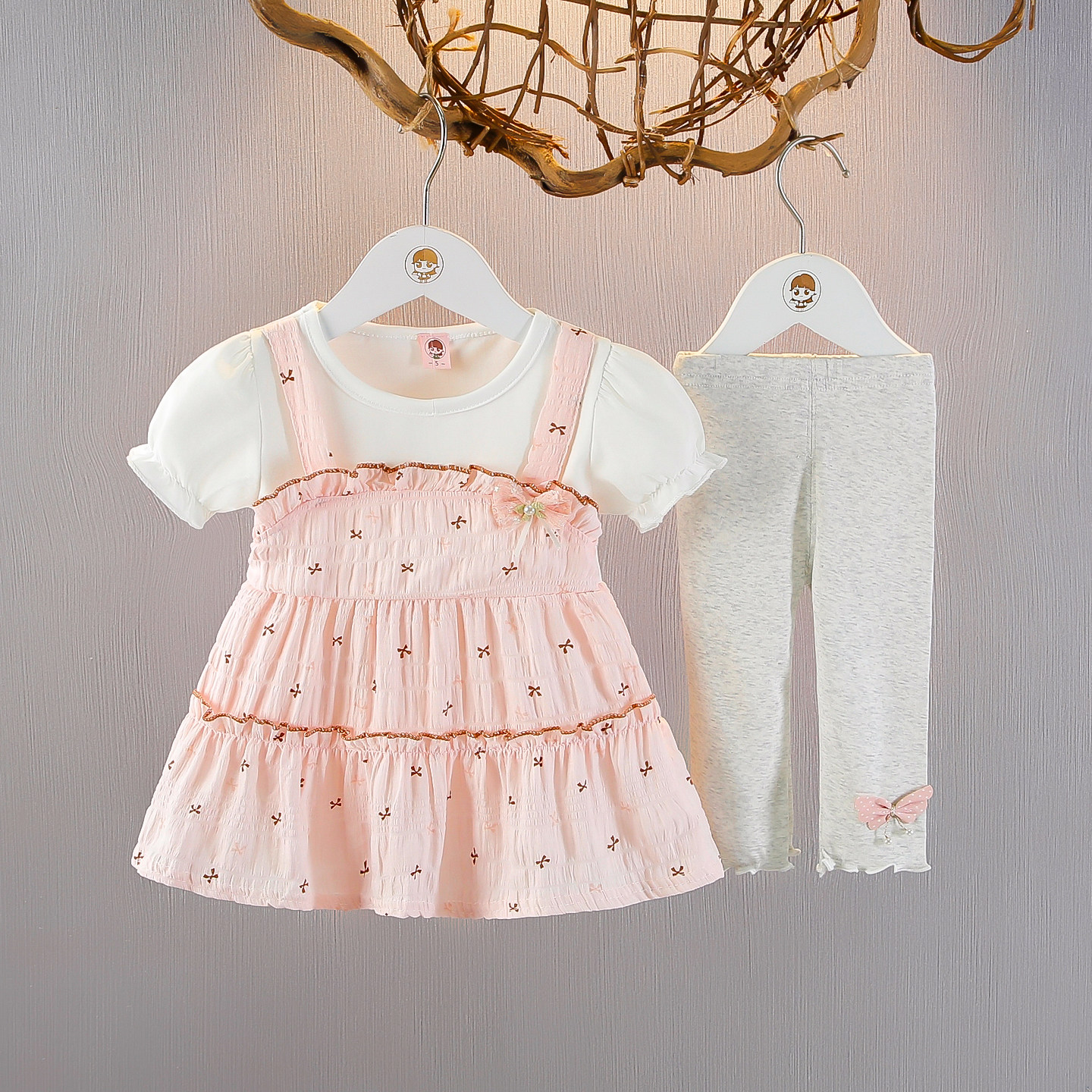 一岁女童套装夏装6-12月婴儿衣服2小公主裙3女宝宝夏季纯棉两件套