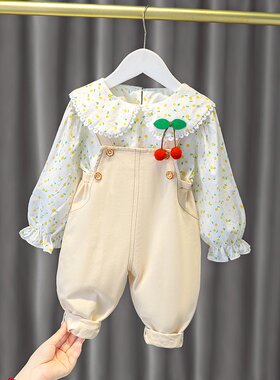 一岁婴儿小女孩衣服两件套童装
