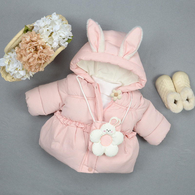 女童冬季棉衣棉袄羽绒棉服送包包