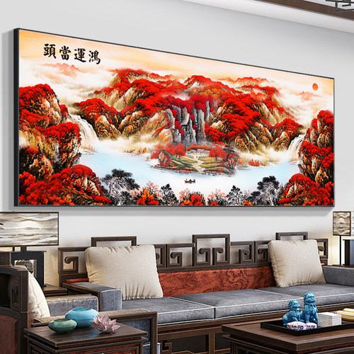 新款高难度钻石画鸿运当头点钻画