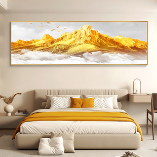 日照金山钻石画2025新款客厅大气风景十字绣满钻背有靠山床头点钻