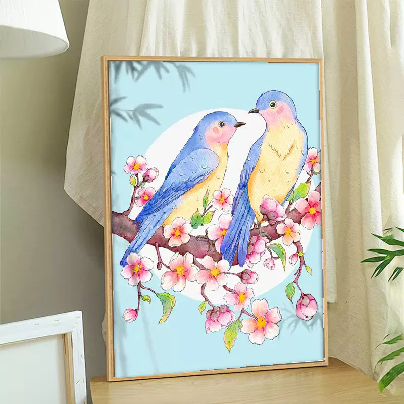 钻石画满钻新款砖石画手工贴比翼鸟花卉小件十字绣2026高颜值全钻,居家布艺,钻石绣,淘宝优惠券,粉丝福利购,淘宝优惠卷