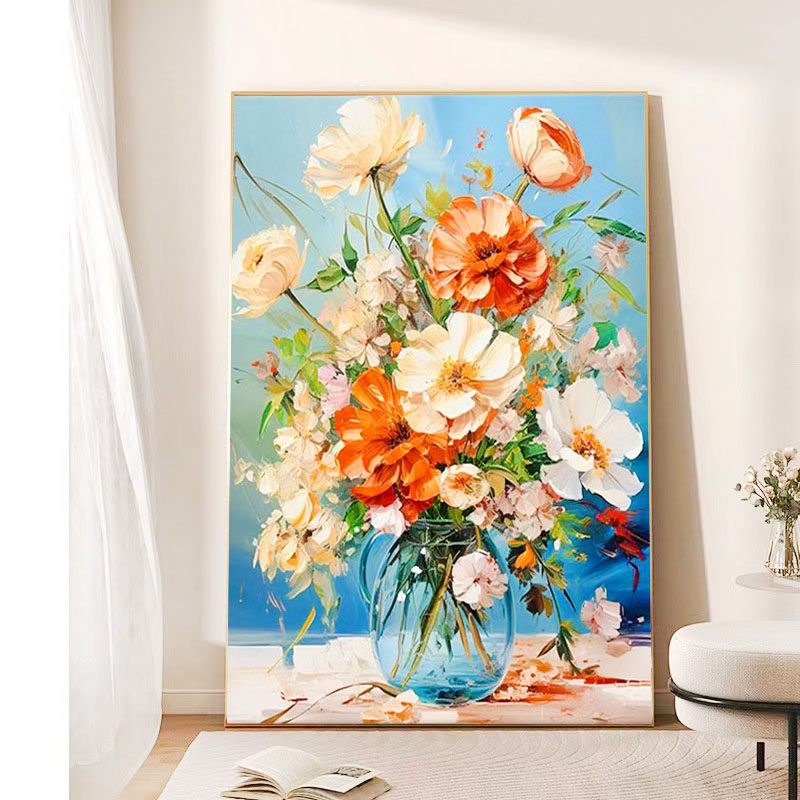 花开富贵十字绣2026新款彩色花卉手工钻石贴画客厅风景满钻钻石绣,居家布艺,钻石绣,淘宝优惠券,粉丝福利购,淘宝优惠卷
