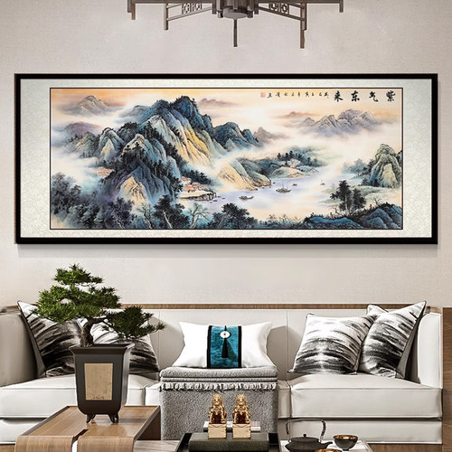 背有靠山钻石画大尺寸风景十字绣