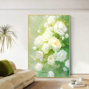 花开富贵十字绣客厅2024新款满钻牡丹花高级感钻石画风景水钻贴画