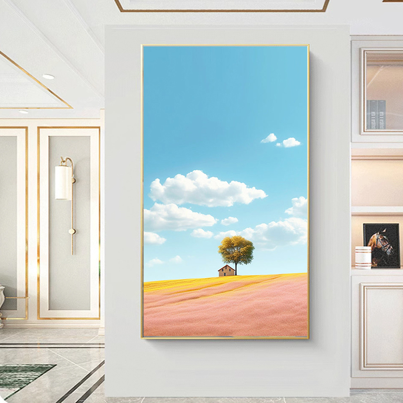 砖石画2024新款客厅高级感钻石画北欧风景贴钻十字绣满钻玄关简约