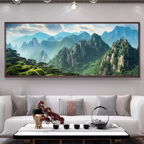 家有靠山砖石画手工贴