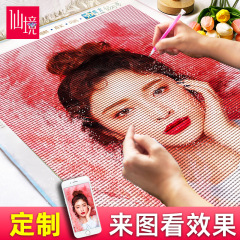 2025新款满钻5d钻石画定制真人照片手工diy点贴钻砖石贴画十字绣