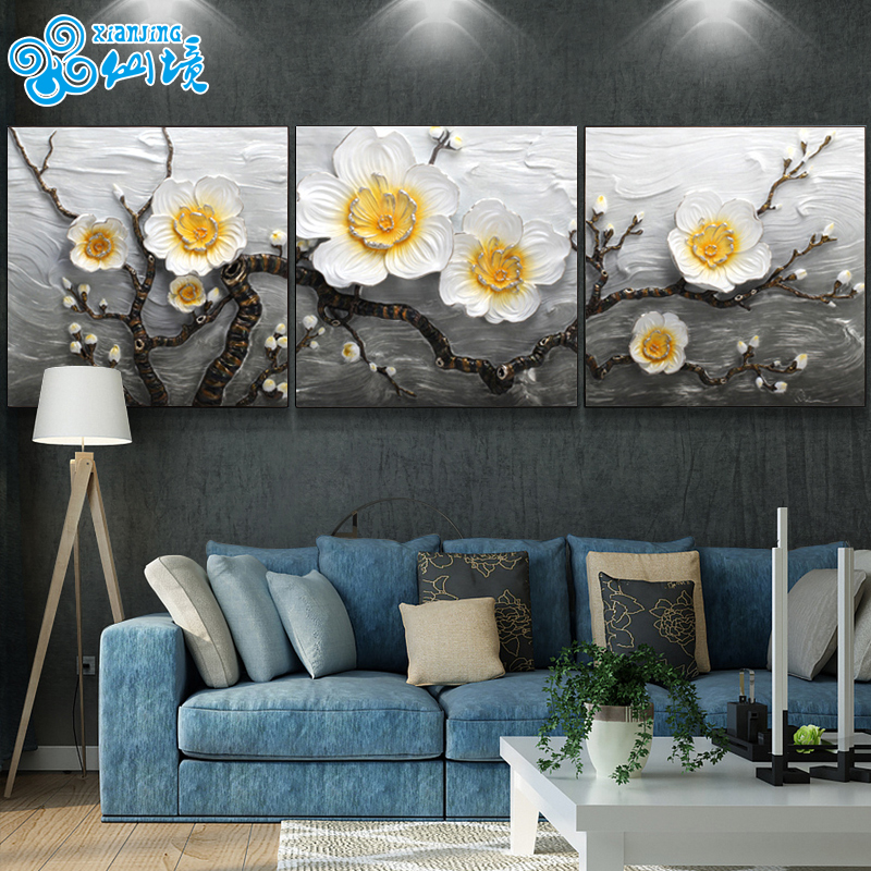 简约十字绣花开富贵贴钻砖石画