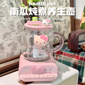 凯蒂猫养生壶全玻璃滤网炖盅家用多功能小型办公室煮茶生日礼物
