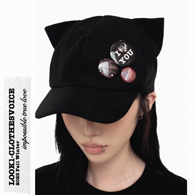 鸭舌帽CLOTHESVOICE恶魔宽檐原创