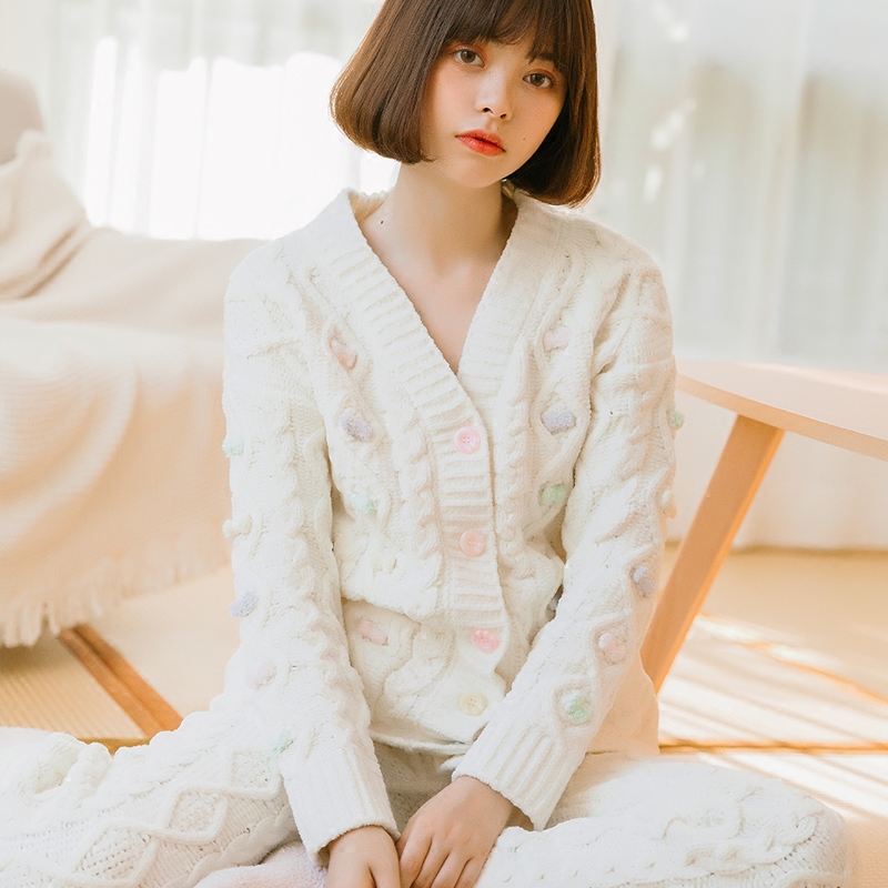 日系AnnSlemir女羽毛纱睡衣套装