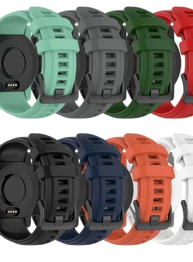 适用佳明Garmin Instinct 2s硅胶表带本能2s黑扣腕带官方同款表带