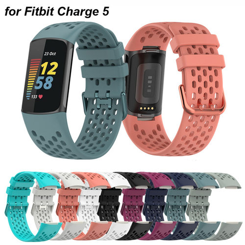 适用FitbitCharge5洞洞款硅胶表