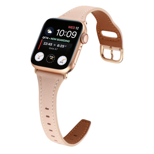 适用苹果AppleWatchS9平纹真皮表
