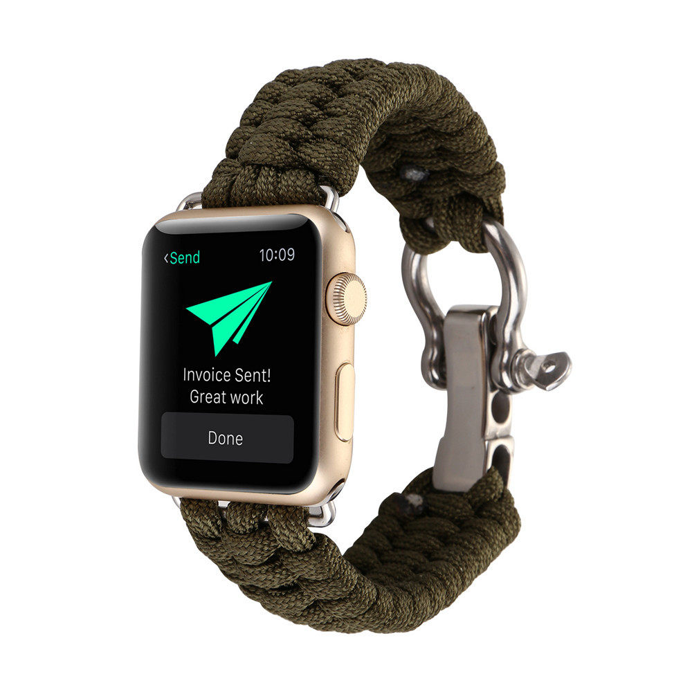 适用iwatch8尼龙伞绳编织表带App
