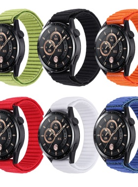 22mm适用佳明Fenix 8 7XPro/6X 945 965波浪纹魔术贴表带回环腕带